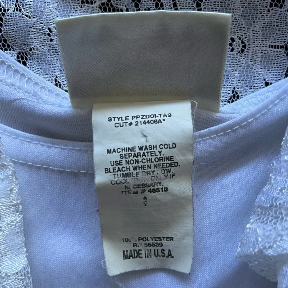 Vintage 90s SWAT Girls Elegant White Lace Button Up Dress, Size 8